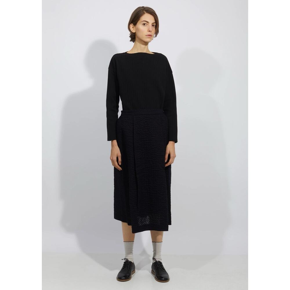 NWT Blue Blue Japan Wavy Cotton Gauze Tuck Skirt - S